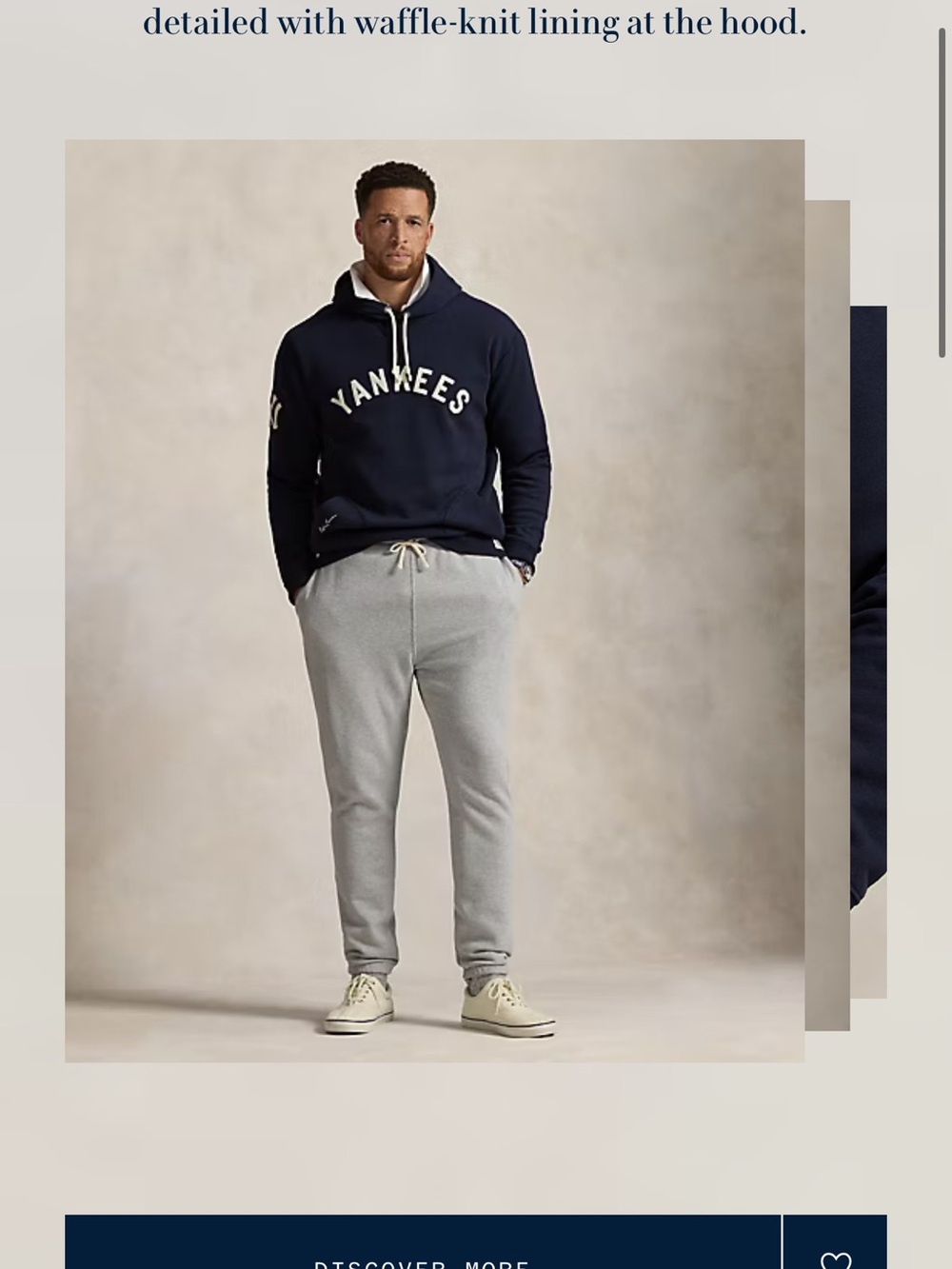 Polo by Ralph Lauren Navy Yankees Fleece Hoodie with White Applique 4XB